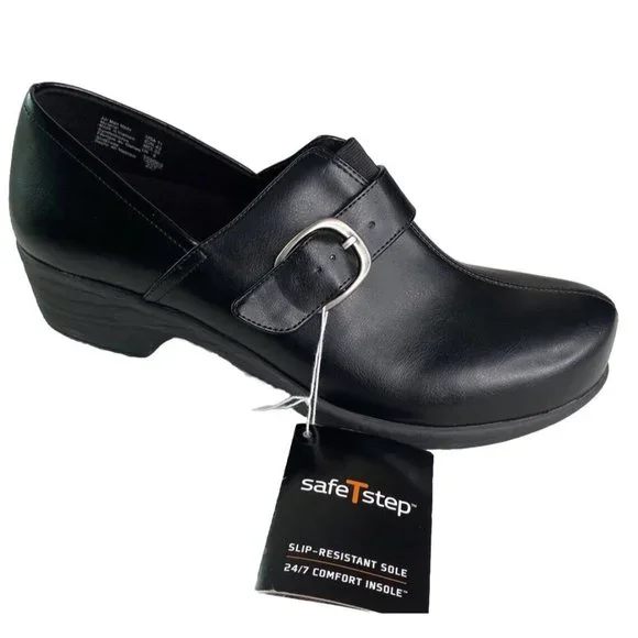 Safe T Step Shoes Safe T Step Buckle Gretchen Clogs New Womens